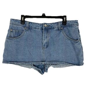 Edikted Denim Skort XL Baddie Glam Edgy Y2K Streetwear Mini Club